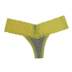 Aerie NEW Cotton & Lace Thong Panty